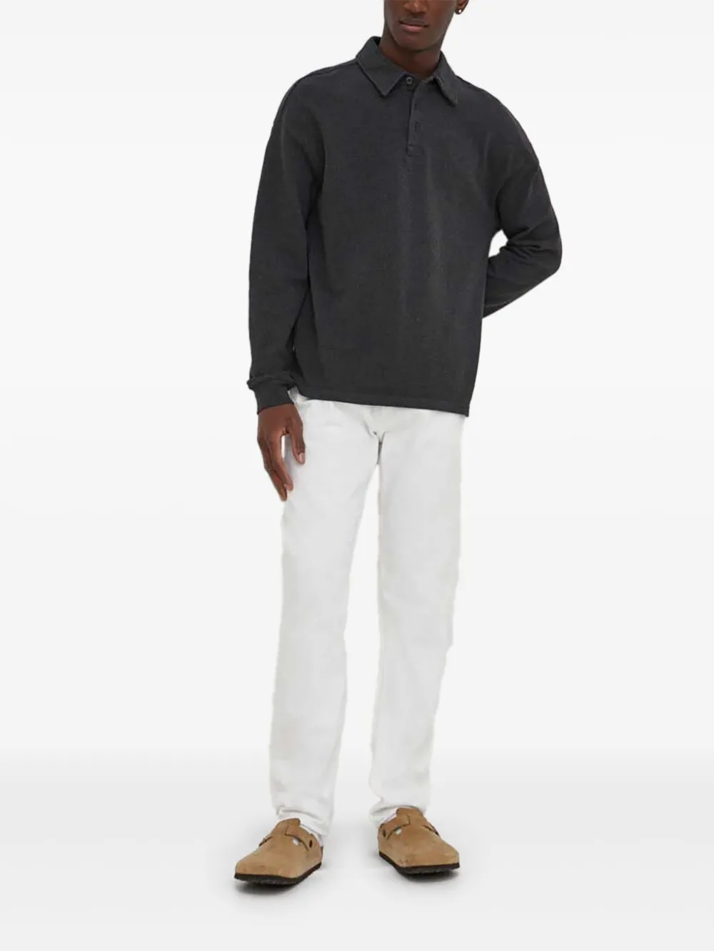 Рубашка поло с длинными рукавами American Vintage, черный
Рубашка поло с длинными рукавами American Vintage, черный