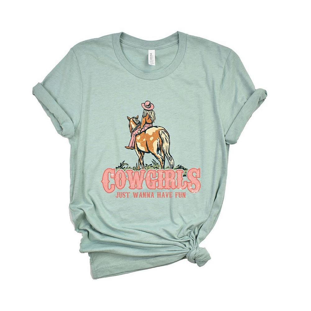 Футболка с короткими рукавами и рисунком «Cowgirls Just Wanna Have Fun» в стиле ретро Simply Sage Market, цвет Seafoam
Футболка с короткими рукавами и рисунком «Cowgirls Just Wanna Have Fun» в стиле ретро Simply Sage Market, цвет Seafoam