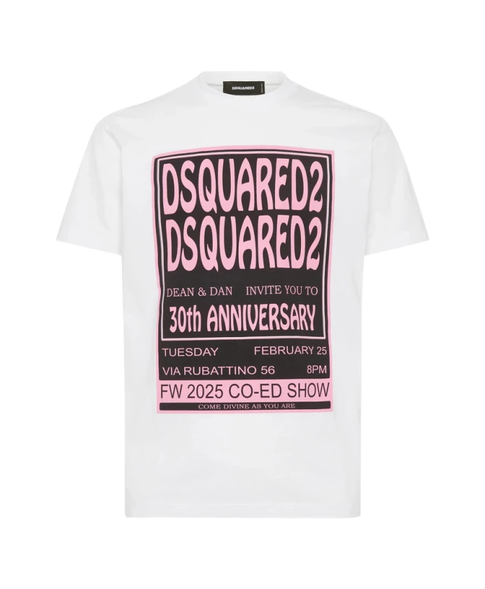 Футболка с юбилейным принтом Dsquared2, белый
Футболка с юбилейным принтом Dsquared2, белый