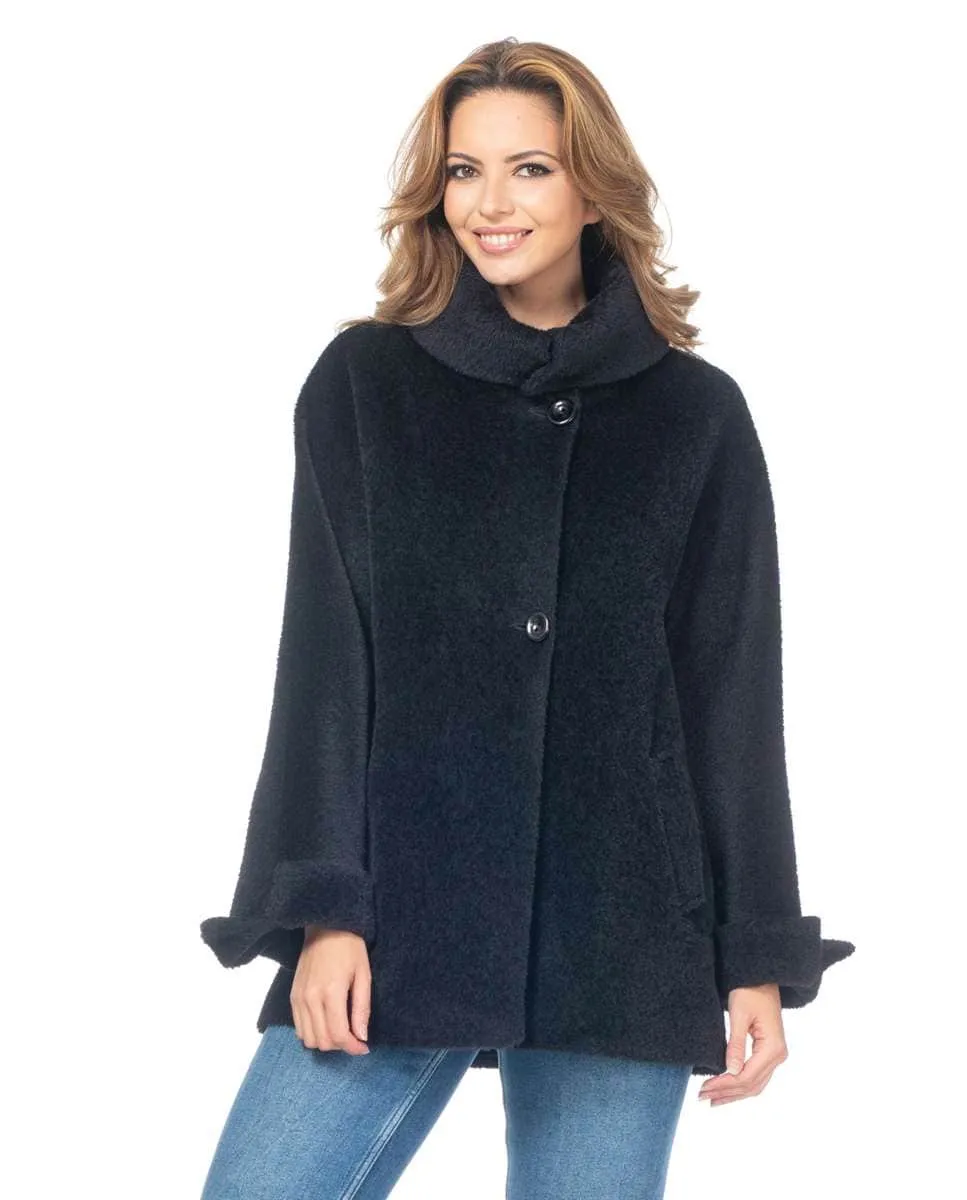 Женское пальто с отворотом на манжетах и японским рукавом Fsh, черный
Женское пальто с отворотом на манжетах и японским рукавом Fsh, черный