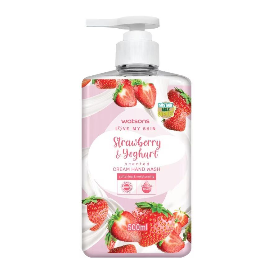 Watsons Крем для мытья рук Love My Skin с ароматом клубники и йогурта, 500 мл, Pink
Watsons Крем для мытья рук Love My Skin с ароматом клубники и йогурта, 500 мл, Pink