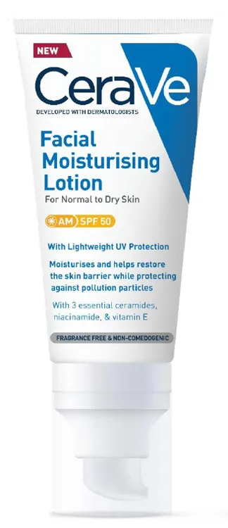 Увлажняющий крем для лица Cerave SPF 50 защищает и увлажняет
Увлажняющий крем для лица Cerave SPF 50 защищает и увлажняет