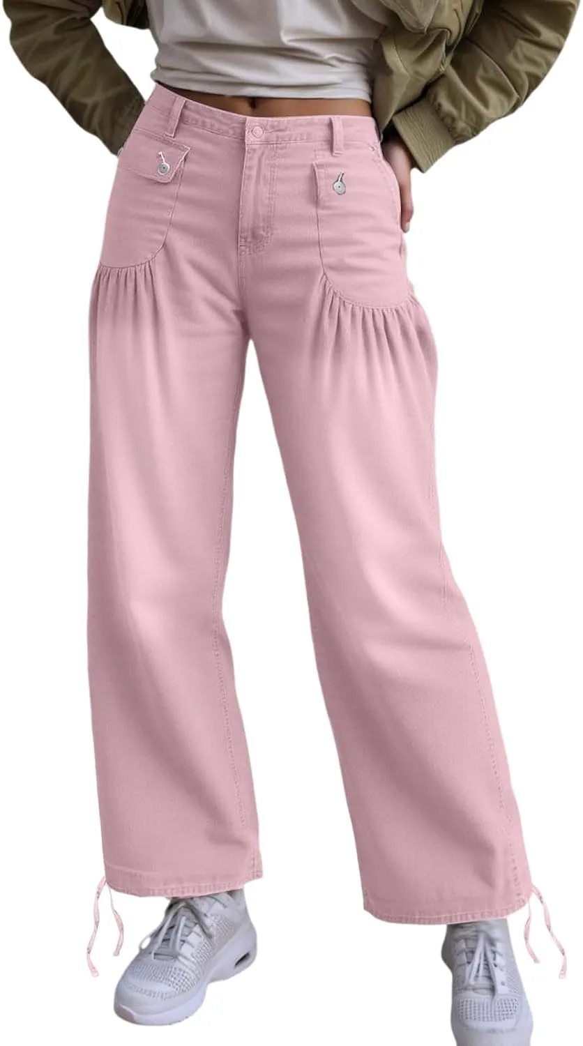 Женские джинсы Casual Mid Rise Wide Leg с рюшами и складками
Женские джинсы Casual Mid Rise Wide Leg с рюшами и складками