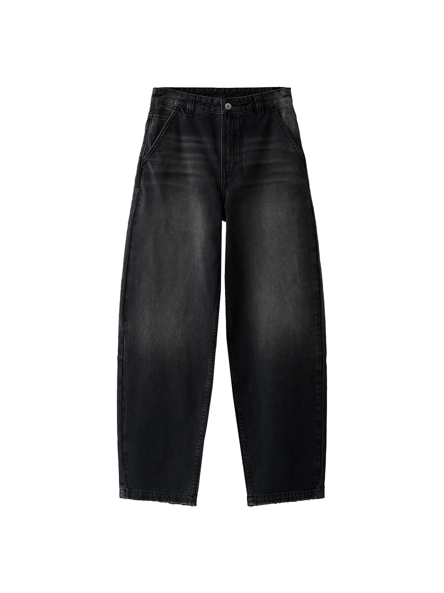 Джинсы с широкими штанинами Bershka, черный деним
Джинсы с широкими штанинами Bershka, черный деним