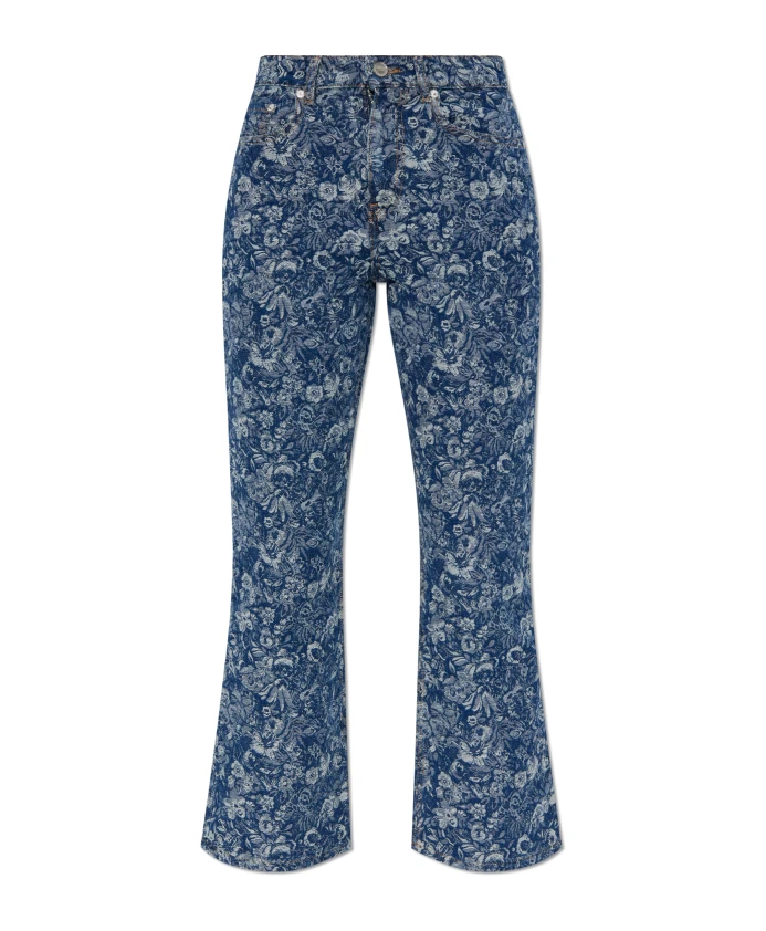 Жаккардовые джинсы Ganni, синий
Жаккардовые джинсы Ganni, синий