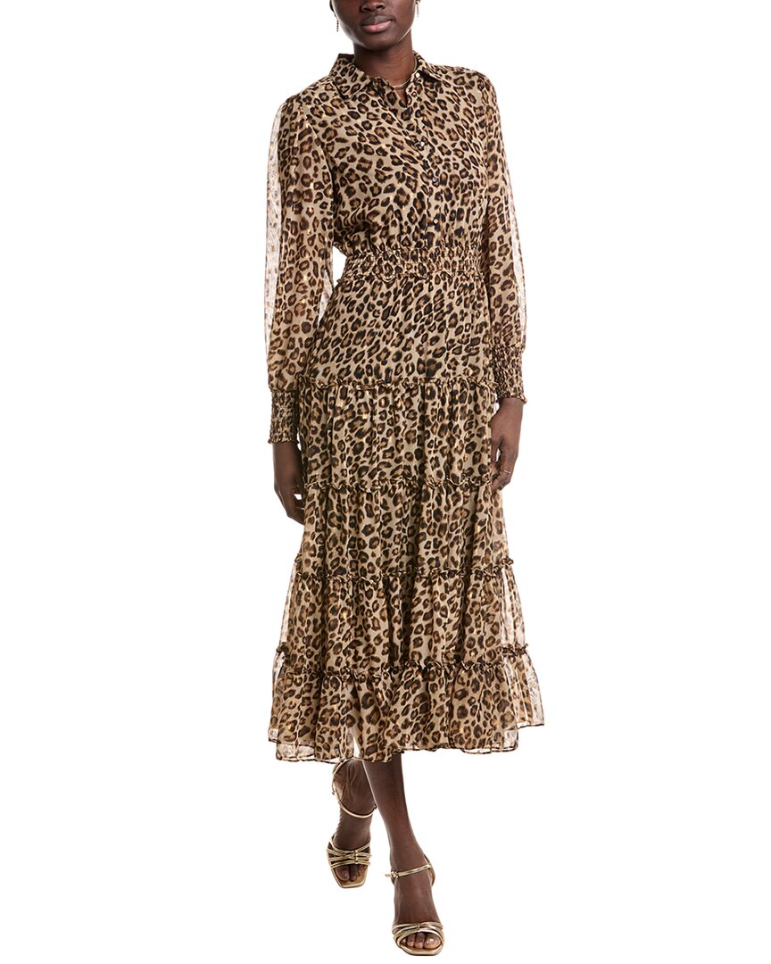 Платье макси T Tahari с ярусами, коричневый
Платье макси T Tahari с ярусами, коричневый