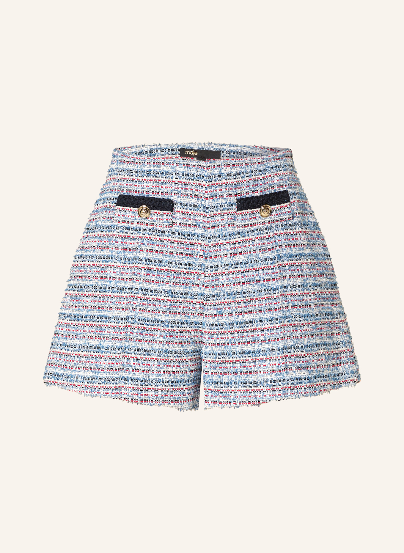 Твидовые шорты с блестящей пряжей Maje, мультиколор
Твидовые шорты с блестящей пряжей Maje, мультиколор