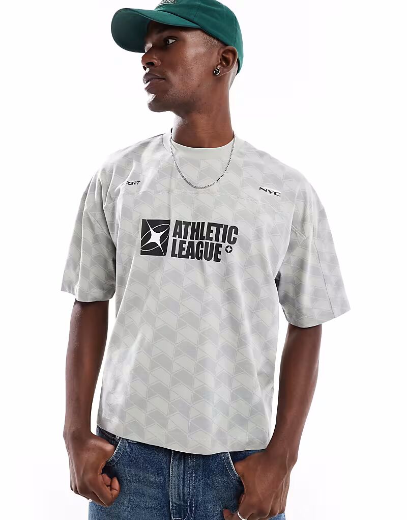 Футболка свободного кроя ASOS DESIGN со спортивным принтом серого цвета
Футболка свободного кроя ASOS DESIGN со спортивным принтом серого цвета