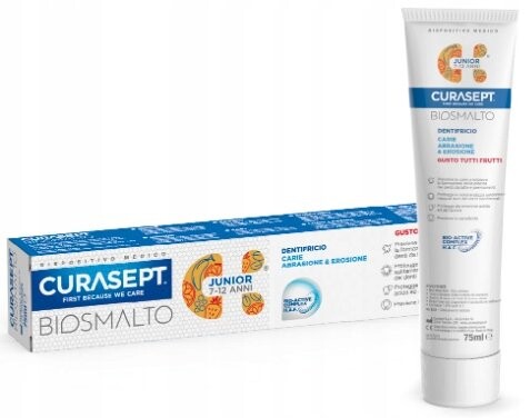 Зубная паста, 75 мл Curasept, Biosmalto Junior
Зубная паста, 75 мл Curasept, Biosmalto Junior