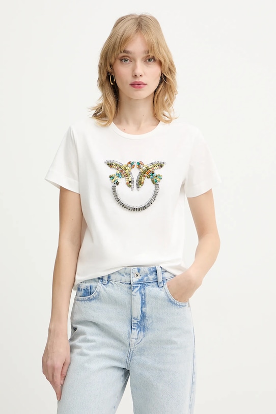 Хлопковая футболка Pinko, белый
Хлопковая футболка Pinko, белый