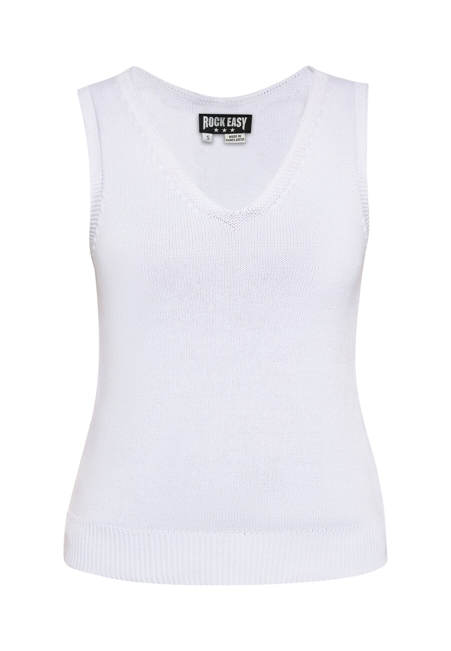 Вязаный топ ROCKEASY, белый
Вязаный топ ROCKEASY, белый