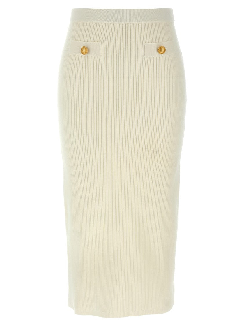 Риб вязаная миди-юбка из шерсти и кашемира с эффектом растяжки Alessandra Rich, белый
Риб вязаная миди-юбка из шерсти и кашемира с эффектом растяжки Alessandra Rich, белый