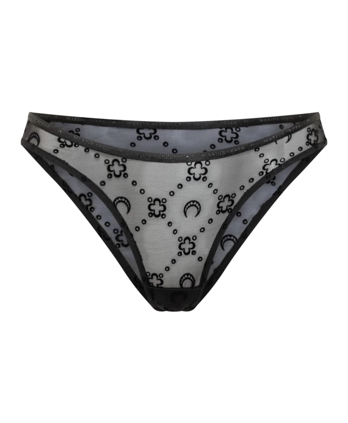 Полупрозрачные трусы с эластичным поясом с логотипом. Marine Serre, черный
Полупрозрачные трусы с эластичным поясом с логотипом. Marine Serre, черный