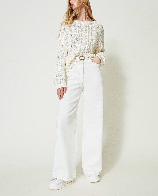 Женские широкие джинсы Twinset, белый
Женские широкие джинсы Twinset, белый