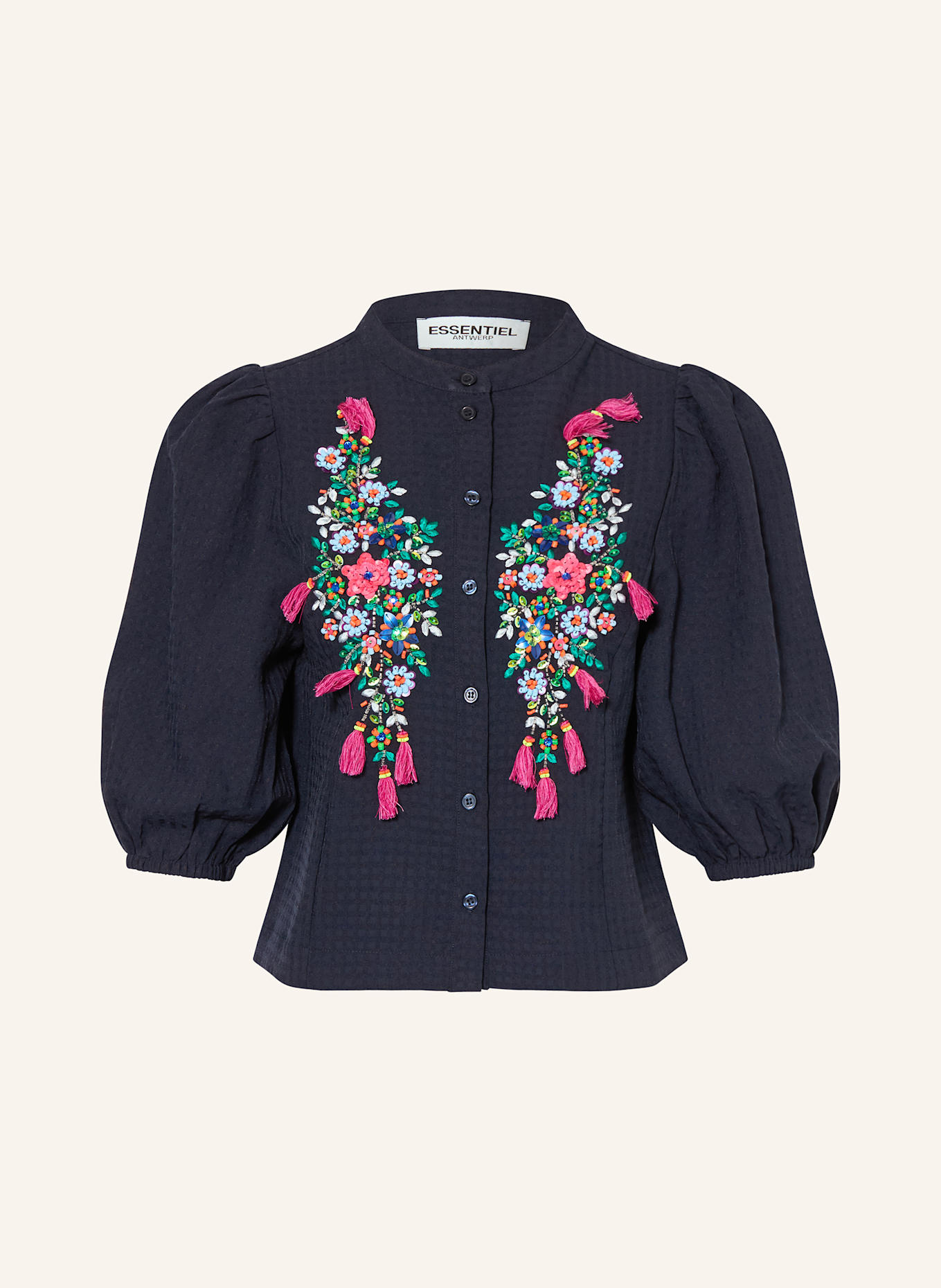 Душевная блузка с рукавами 3/4 и драгоценными камнями Essentiel Antwerp, мультиколор
Душевная блузка с рукавами 3/4 и драгоценными камнями Essentiel Antwerp, мультиколор