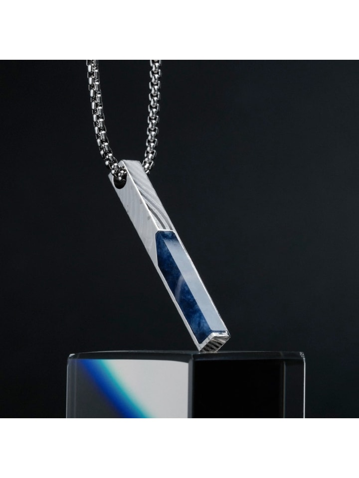 Holzkern Мужское ожерелье из нержавеющей стали, кампанский содалит/дамасский синий
Holzkern Мужское ожерелье из нержавеющей стали, кампанский содалит/дамасский синий