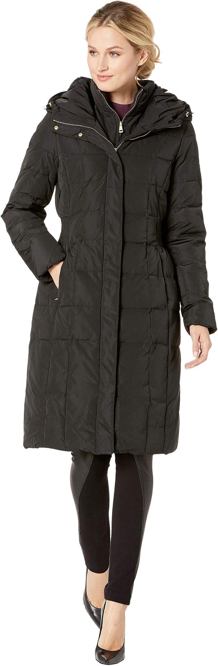 Пальто Cole Haan Quilted Down Coat with Bib Elasticated Side Waist Detail and Oversized Hood, черный
Пальто Cole Haan Quilted Down Coat with Bib Elasticated Side Waist Detail and Oversized Hood, черный