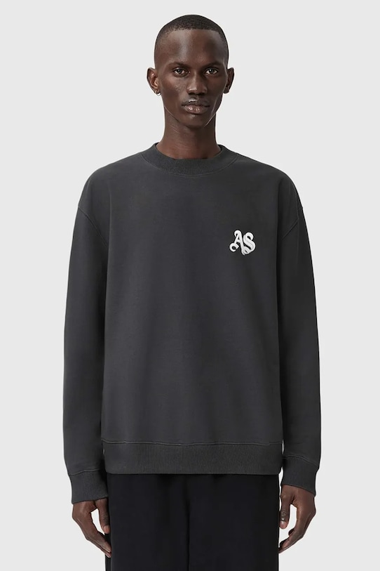 Хлопковая толстовка Allsaints, черный
Хлопковая толстовка Allsaints, черный