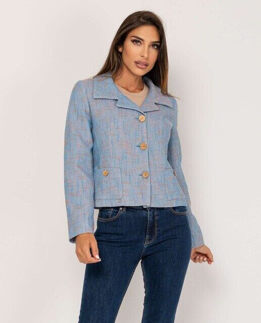 Женская куртка с широким лацканом и пуговицами Fsh, синий
Женская куртка с широким лацканом и пуговицами Fsh, синий