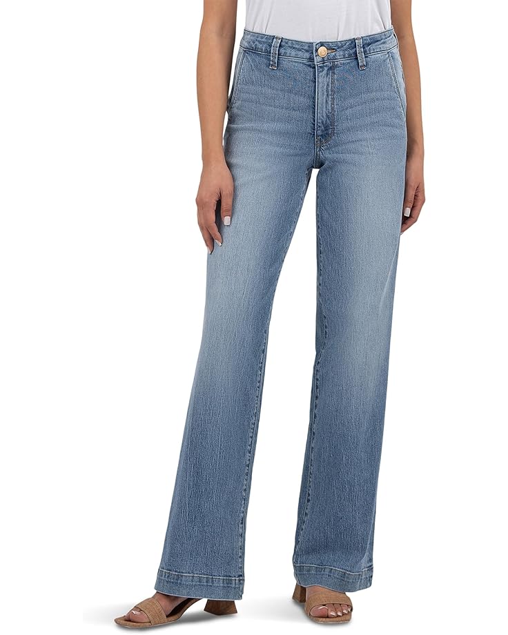 Джинсы KUT from the Kloth Jodi High Rise Fab Ab Wide Leg-Slash Front Pockets Fab Ab, цвет Vital with Medium Base Wash 
Джинсы KUT from the Kloth Jodi High Rise Fab Ab Wide Leg-Slash Front Pockets Fab Ab, цвет Vital with Medium Base Wash