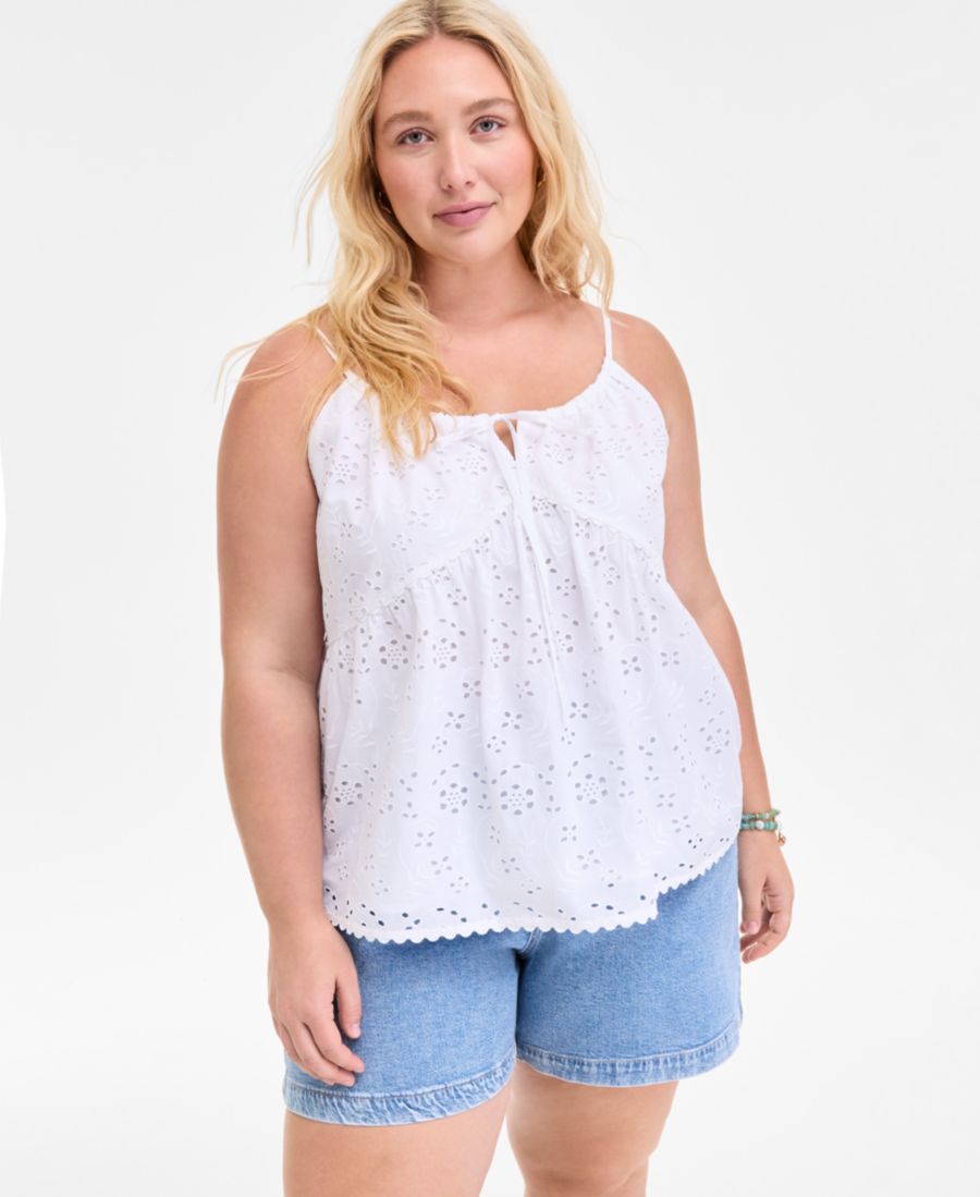 Модная майка больших размеров с перфорацией On 34th, Bright White
Модная майка больших размеров с перфорацией On 34th, Bright White