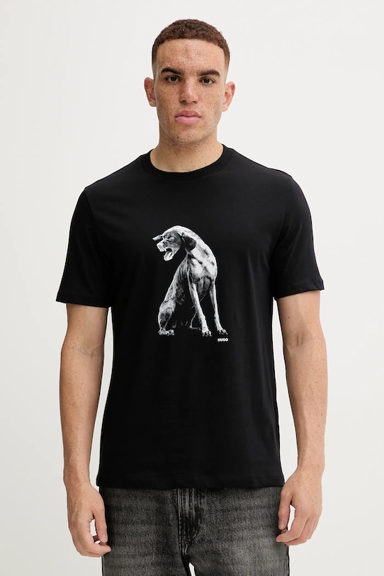Хлопковая футболка Hugo, черный
Хлопковая футболка Hugo, черный