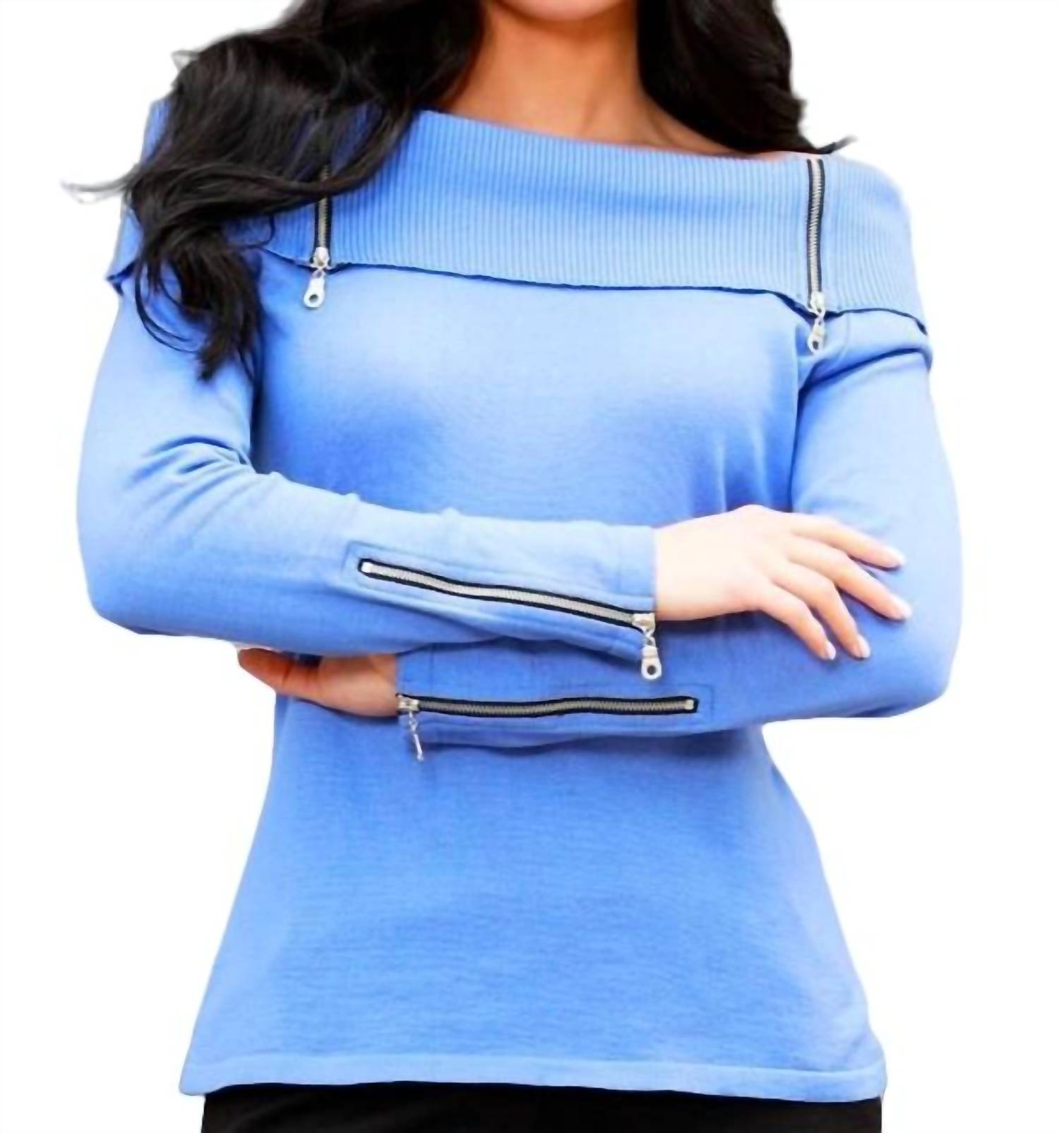 Свитер с застежкой-молнией и воротником цвета барвинок Angel Apparel, цвет periwinkle
Свитер с застежкой-молнией и воротником цвета барвинок Angel Apparel, цвет periwinkle