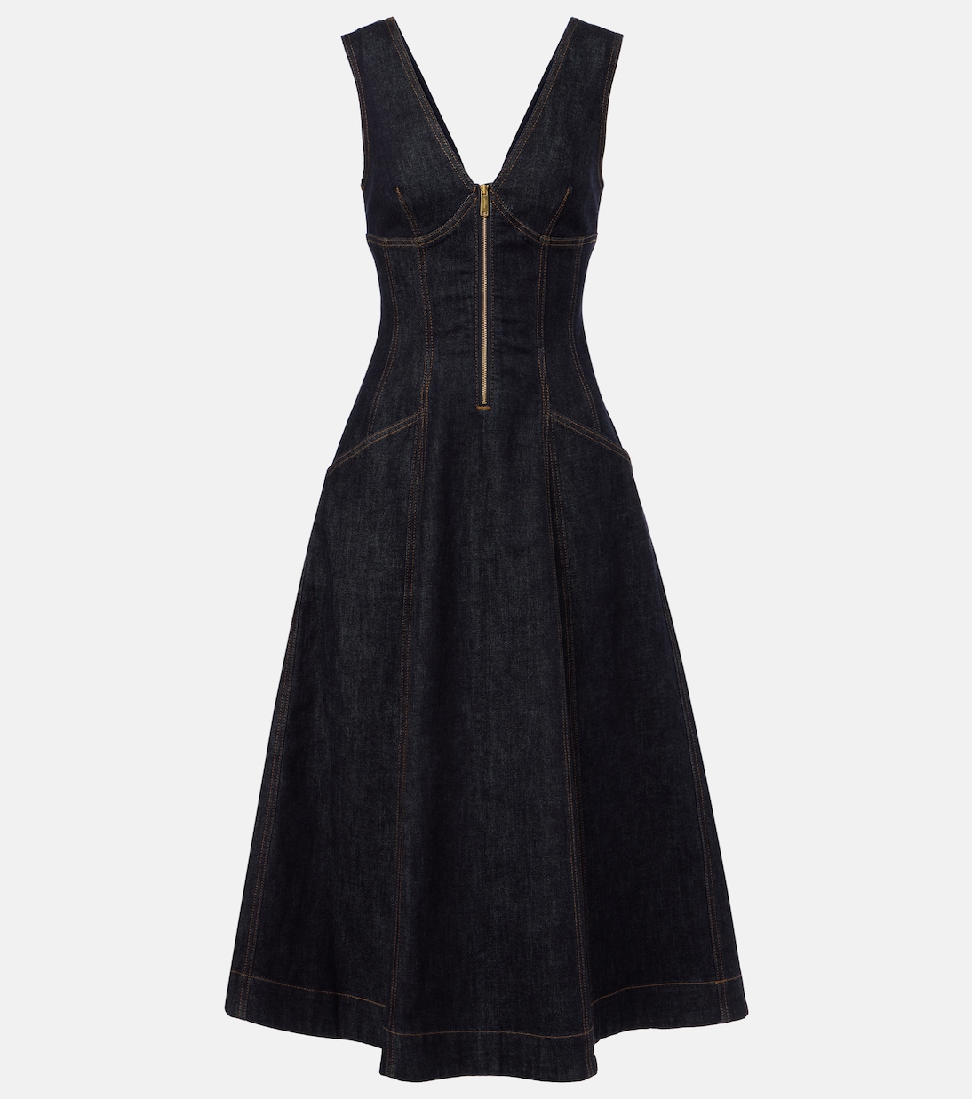 Джинсовое платье миди на молнии Self-Portrait, синий
Джинсовое платье миди на молнии Self-Portrait, синий