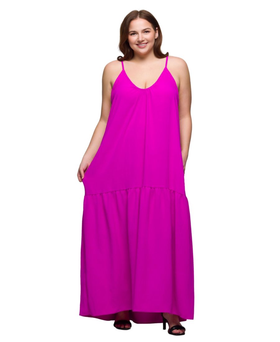 Легкое длинное платье-макси на тонких бретелях с карманами больших размеров 24seven Comfort Apparel, Magenta
Легкое длинное платье-макси на тонких бретелях с карманами больших размеров 24seven Comfort Apparel, Magenta
