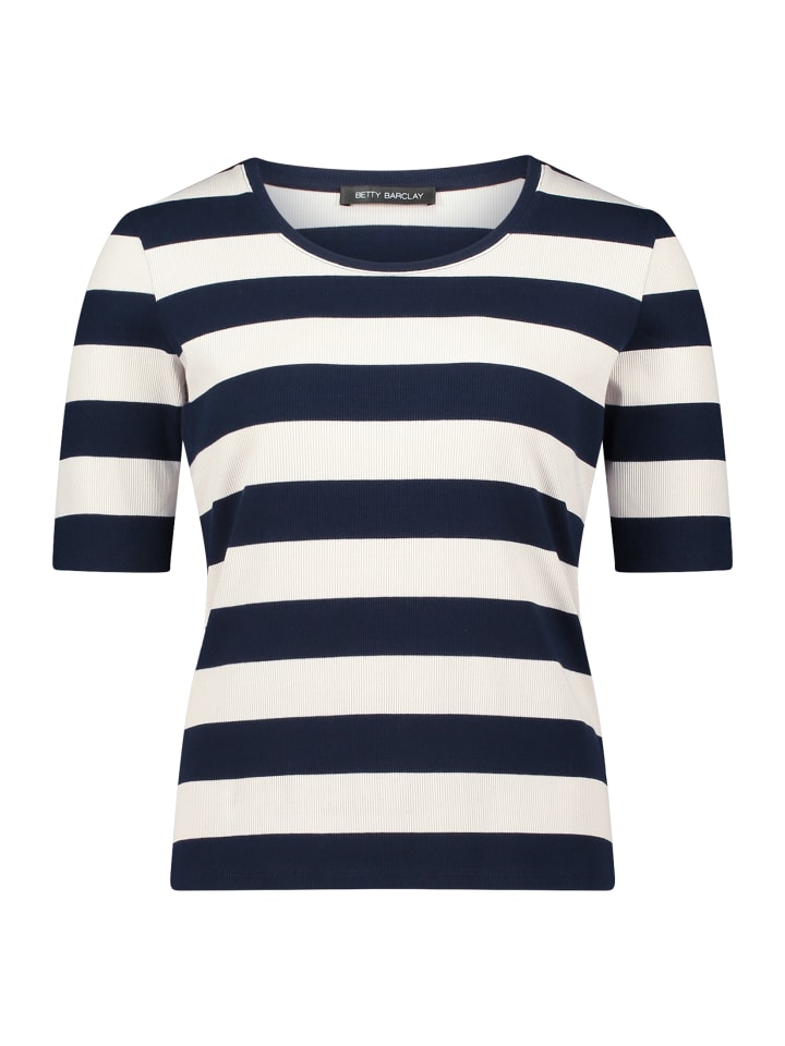 Базовая рубашка в рубчик темно-синего/бежевого цвета Betty Barclay
Базовая рубашка в рубчик темно-синего/бежевого цвета Betty Barclay