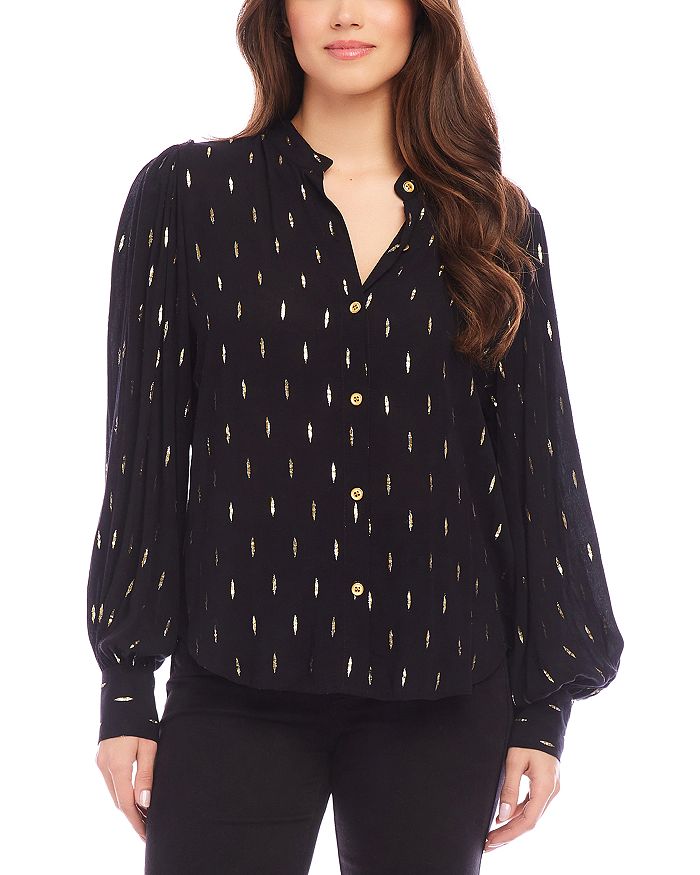 Топ с присборенными рукавами Karen Kane, черный
Топ с присборенными рукавами Karen Kane, черный