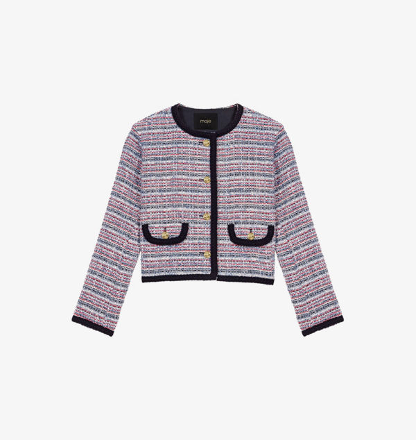 Короткий твидовый жакет из смеси хлопка и шерсти Maje, цвет bicolore
Короткий твидовый жакет из смеси хлопка и шерсти Maje, цвет bicolore