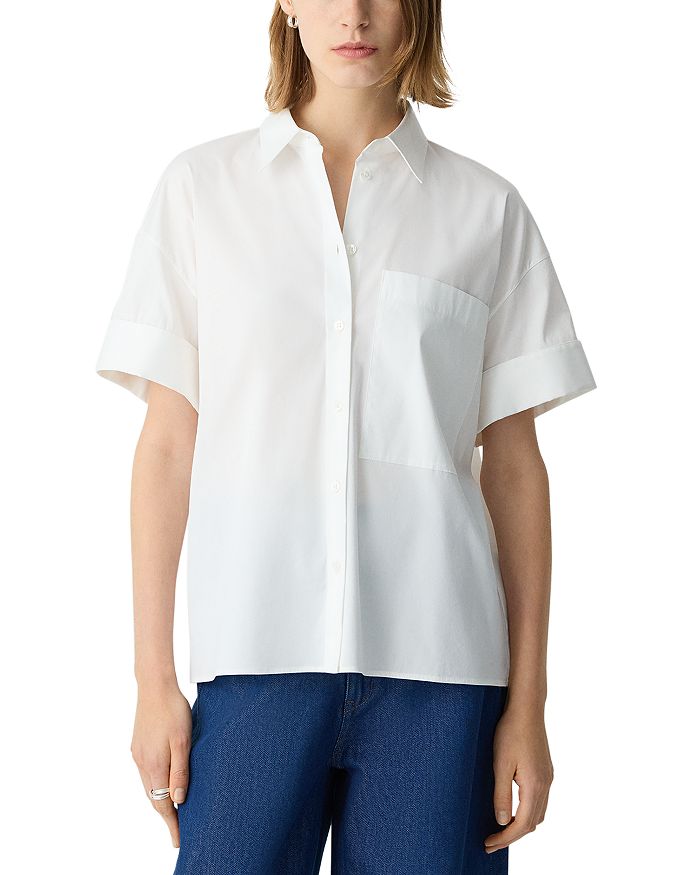 Рубашка с накладными карманами из качественного хлопка Theory, белый
Рубашка с накладными карманами из качественного хлопка Theory, белый