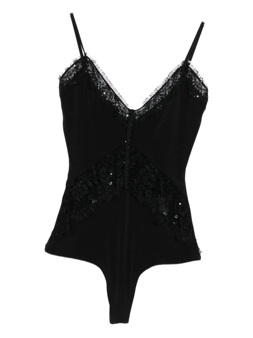Боди с кружевом и пайетками NISSA, черный
Боди с кружевом и пайетками NISSA, черный
