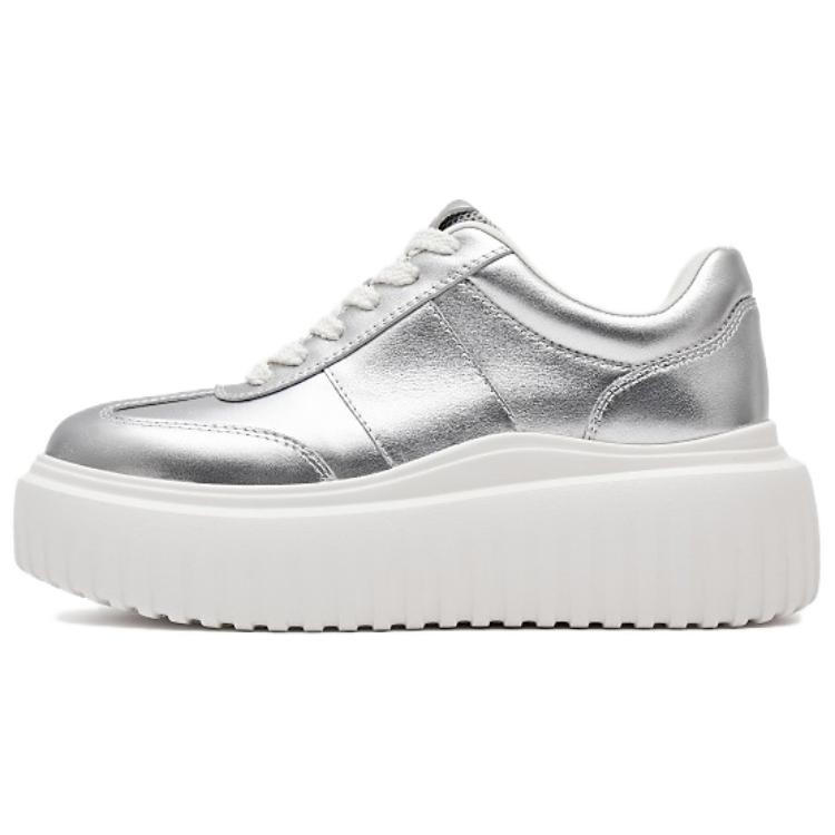 Кеды, скейтборд обувь женская низкая Staccato, серебряный 
Кеды, скейтборд обувь женская низкая Staccato, серебряный