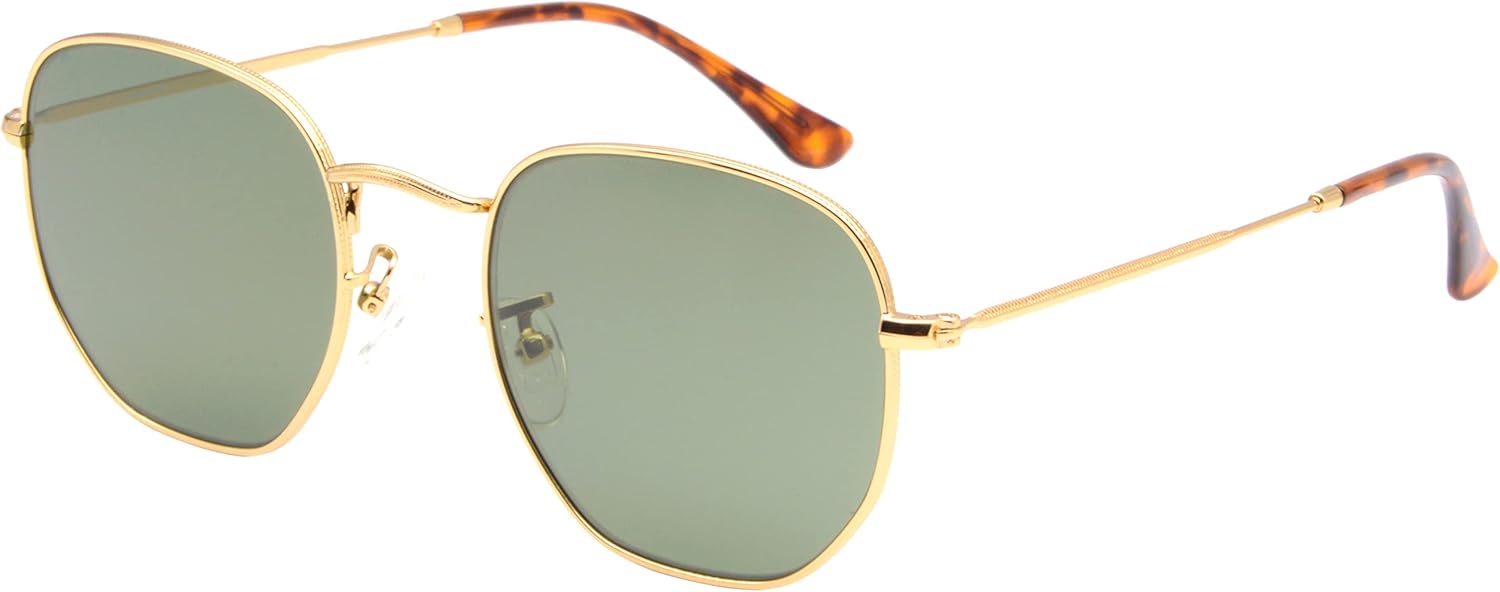 Солнцезащитные очки в стиле ретро с шестиугольными линзами из стекла для мужчин и женщин, винтажные солнцезащитные очки в квадратной металлической оправе с плоскими линзами K KAREZOG, G15 Green Glass Lens/Gold Frame
Солнцезащитные очки в стиле ретро с шестиугольными линзами из стекла для мужчин и женщин, винтажные солнцезащитные очки в квадратной металлической оправе с плоскими линзами K KAREZOG, G15 Green Glass Lens/Gold Frame