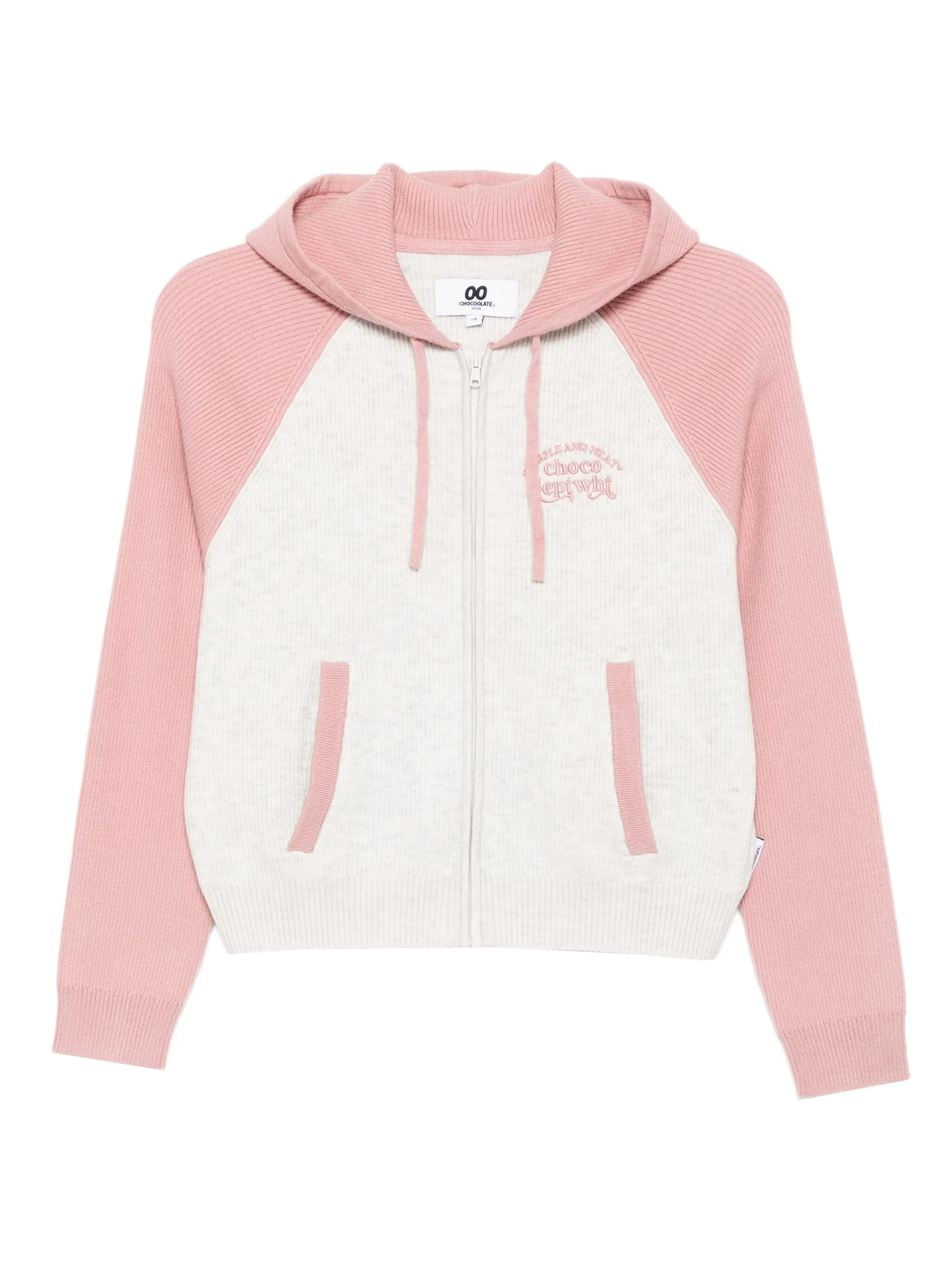 Кардиган с капюшоном и вышитой надписью Chocoolate, розовый
Кардиган с капюшоном и вышитой надписью Chocoolate, розовый