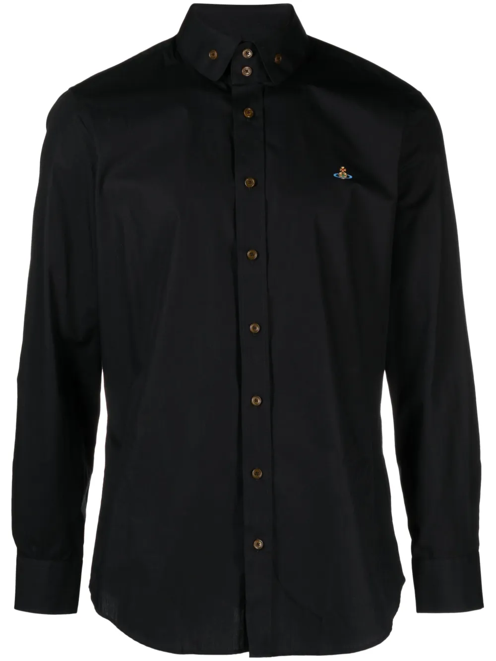Поплиновая рубашка с вышивкой Orb Vivienne Westwood, черный
Поплиновая рубашка с вышивкой Orb Vivienne Westwood, черный