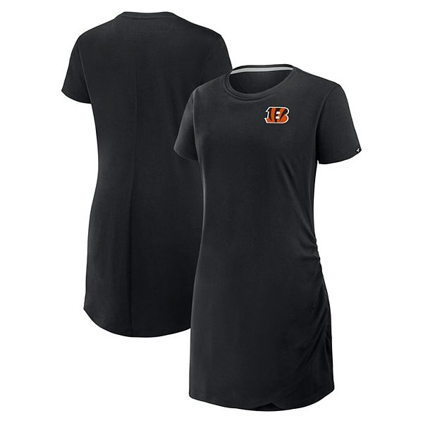 Женское черное платье-футболка Cincinnati Bengals с драпировкой и сборками Fanatics
Женское черное платье-футболка Cincinnati Bengals с драпировкой и сборками Fanatics