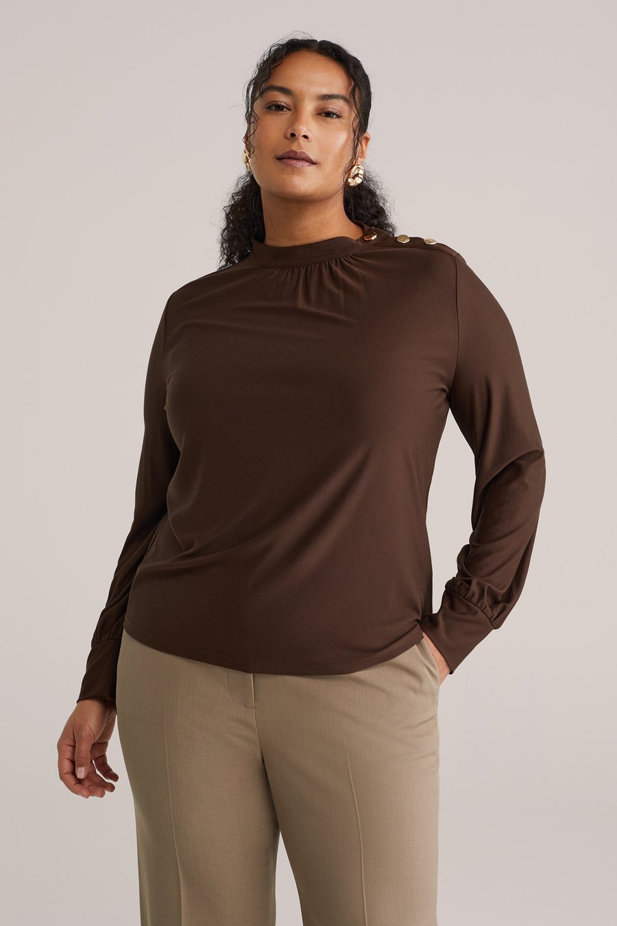 Блуза WE Fashion Blouse, Dark Brown
Блуза WE Fashion Blouse, Dark Brown