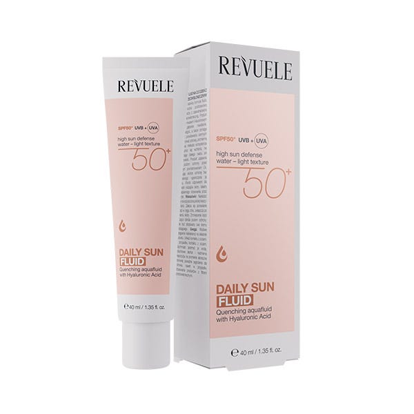 Ежедневный солнцезащитный флюид spf 50+ REVUELE Daily Sun Fluid, 40 мл
Ежедневный солнцезащитный флюид spf 50+ REVUELE Daily Sun Fluid, 40 мл