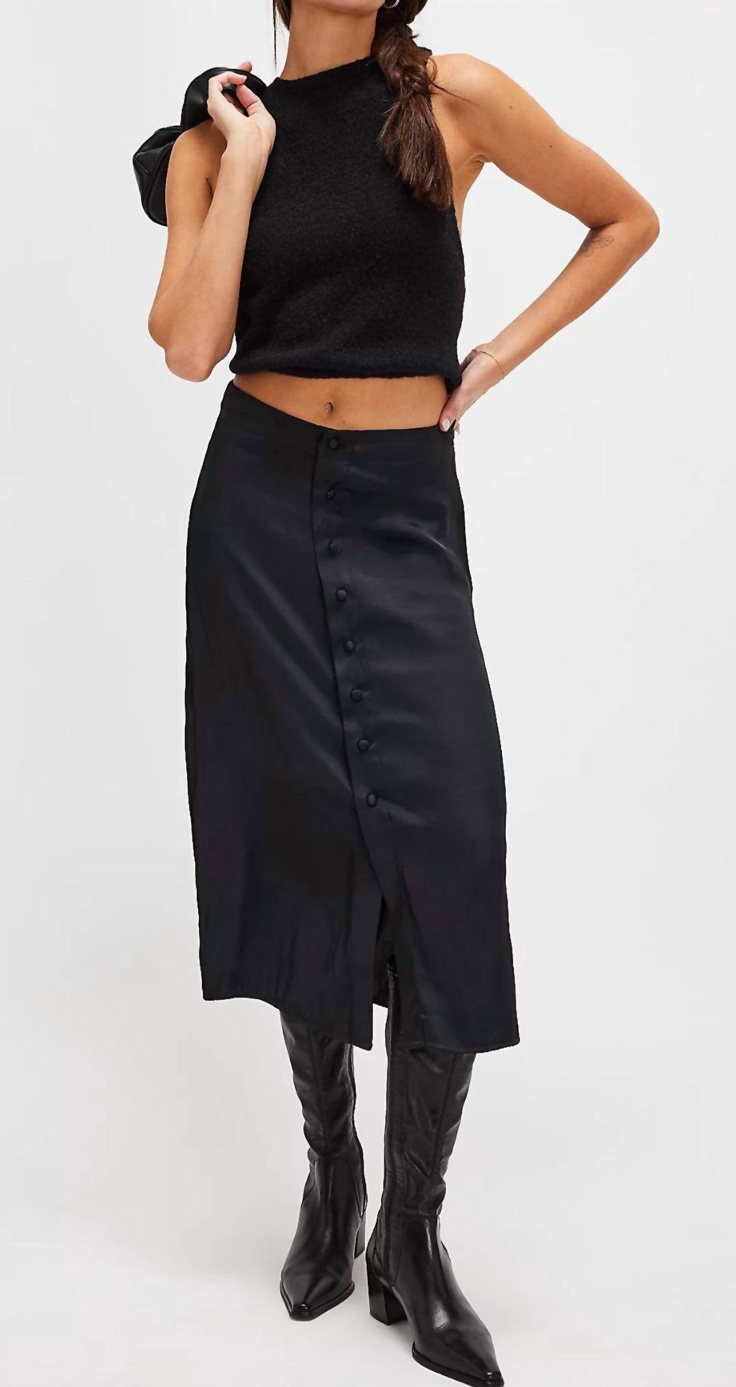 Юбка-миди Analise в черном цвете Free People
Юбка-миди Analise в черном цвете Free People