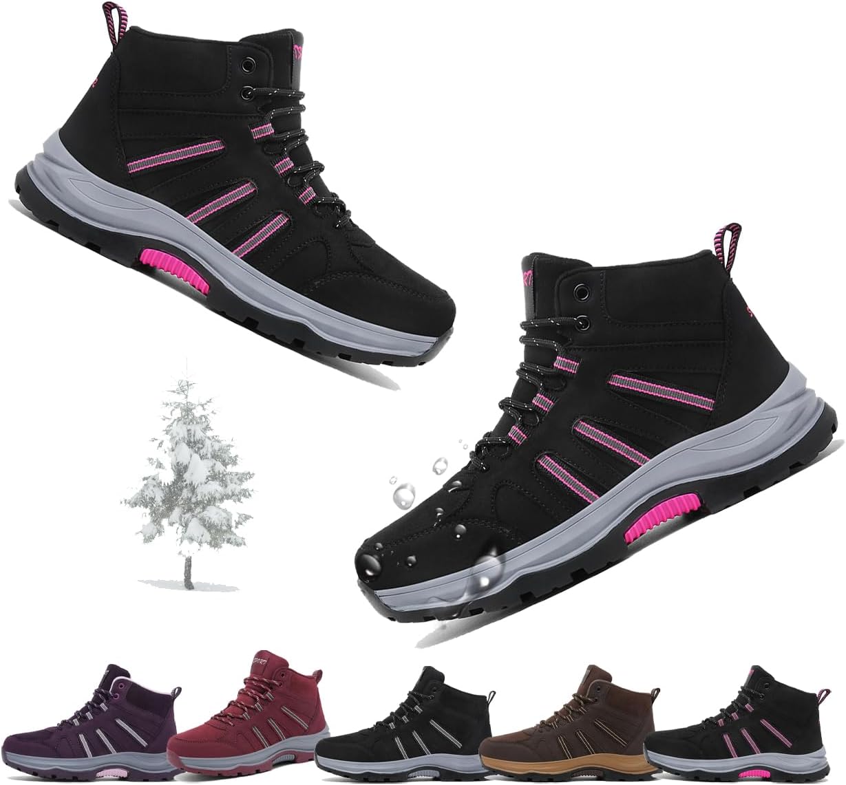 Зимние сапоги для мужчин - зимние сапоги для женщин с теплым мехом, водонепроницаемые, походные, противоскользящие ботинки, ботинки для активного отдыха и треккинга Generic, черный
Зимние сапоги для мужчин - зимние сапоги для женщин с теплым мехом, водонепроницаемые, походные, противоскользящие ботинки, ботинки для активного отдыха и треккинга Generic, черный