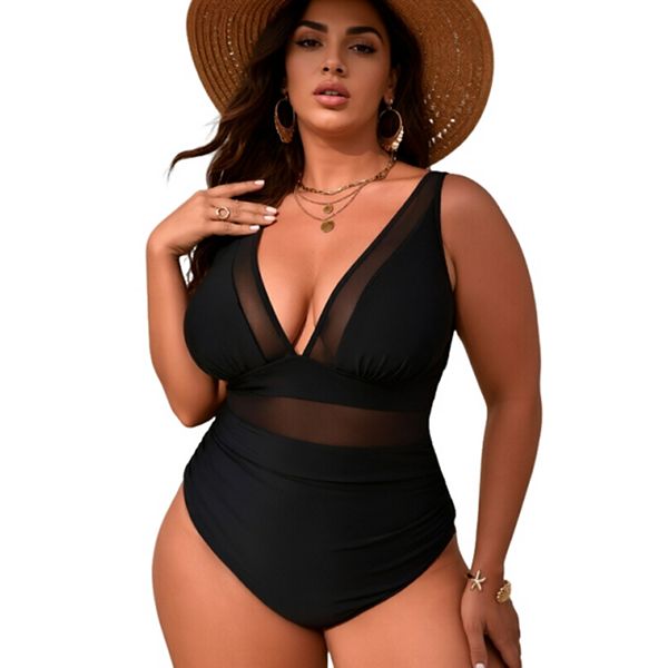 Купальник женский plus size v-neck с сеткой, эффектом контроля живота, push-up, эластичный, с высокой талией Frontier Smart Living
Купальник женский plus size v-neck с сеткой, эффектом контроля живота, push-up, эластичный, с высокой талией Frontier Smart Living
