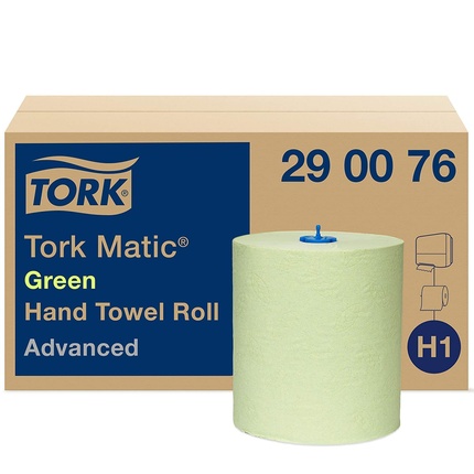 Рулонное полотенце для рук Matic Green Advanced 290076 - бумажные полотенца для рук H1 Tork
Рулонное полотенце для рук Matic Green Advanced 290076 - бумажные полотенца для рук H1 Tork