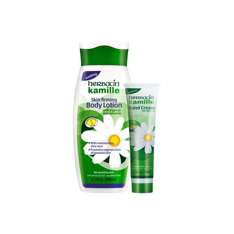 Набор лосьонов для тела Little Chamomile Classic, освежающий и подтягивающий, 200мл+75мл Herbacin, Body Lotion 200ml+Hand Cream 75ml
Набор лосьонов для тела Little Chamomile Classic, освежающий и подтягивающий, 200мл+75мл Herbacin, Body Lotion 200ml+Hand Cream 75ml