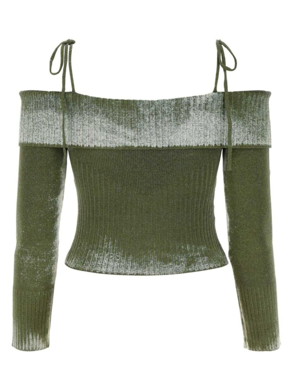 House of Sunny топ с эффектом потертости и открытыми плечами, зеленый 
House of Sunny топ с эффектом потертости и открытыми плечами, зеленый