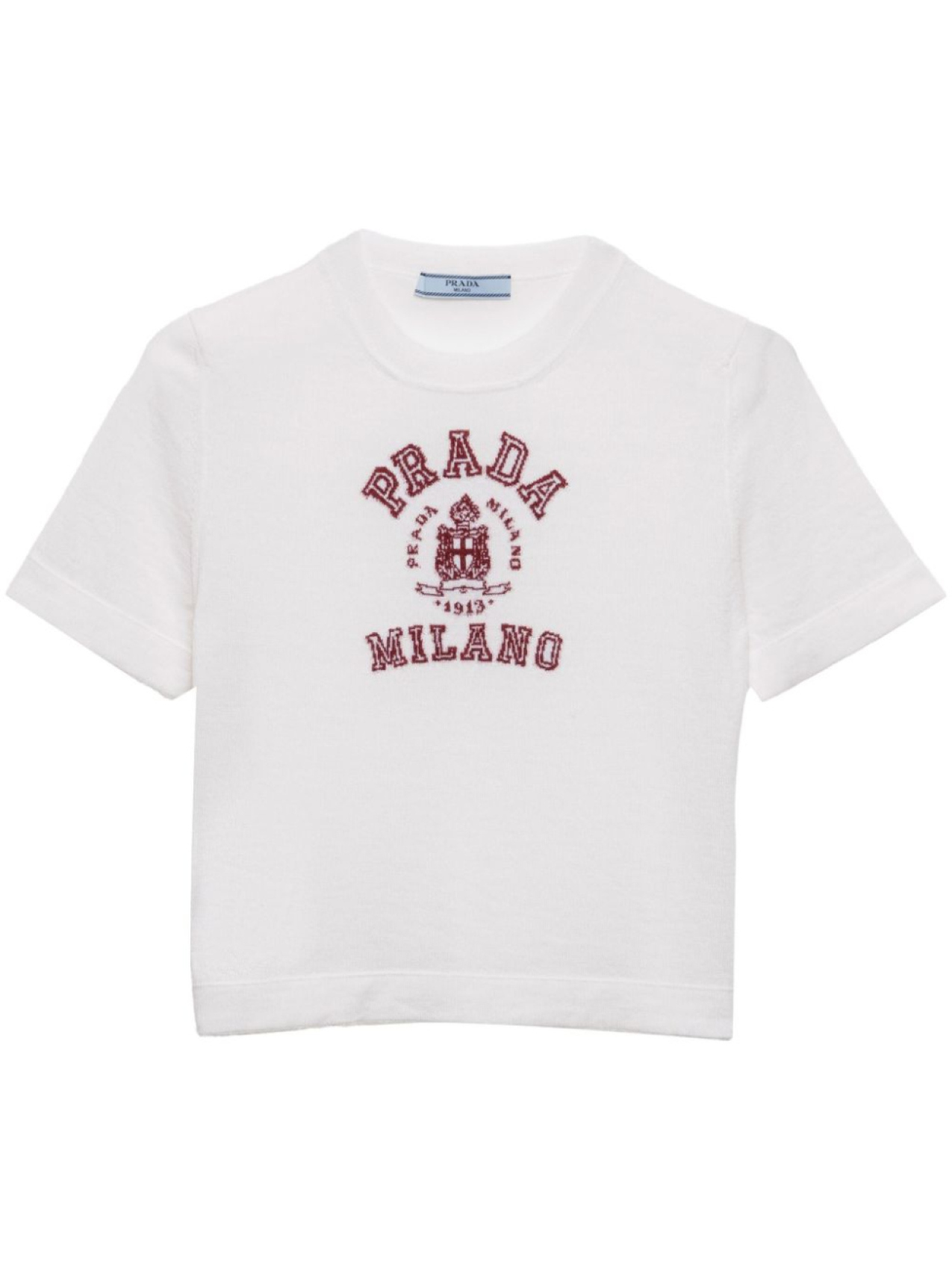 Prada топ вязки интарсия с логотипом, белый
Prada топ вязки интарсия с логотипом, белый