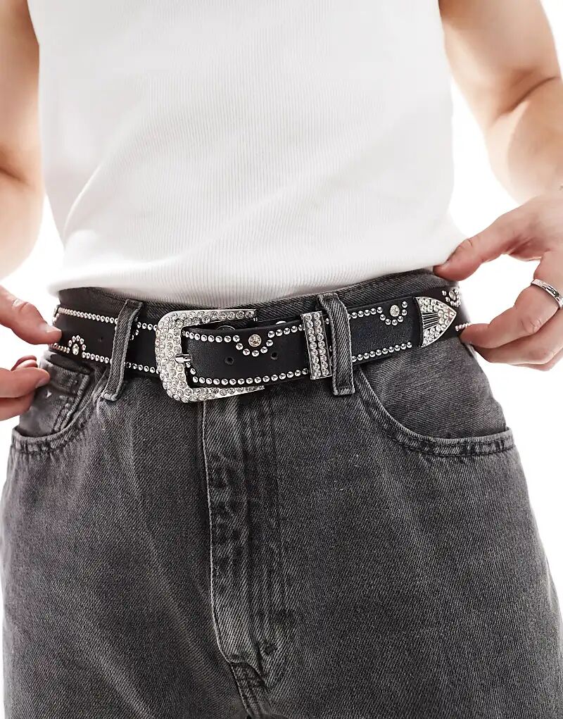 Ремень в стиле вестерн-ковбой ASOS DESIGN из черной искусственной кожи с заклепками и стразами
Ремень в стиле вестерн-ковбой ASOS DESIGN из черной искусственной кожи с заклепками и стразами