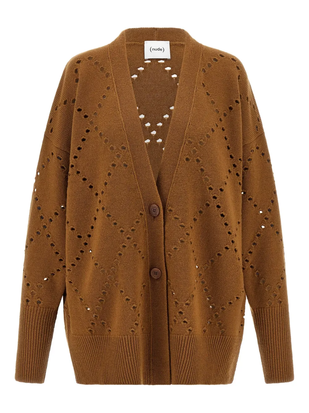 Кардиган с длинными рукавами и вырезом Nude, коричневый
Кардиган с длинными рукавами и вырезом Nude, коричневый